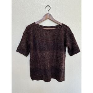 Elsamanda Anthropologie womens purple sweater small wool alpaca knit chunky cozy